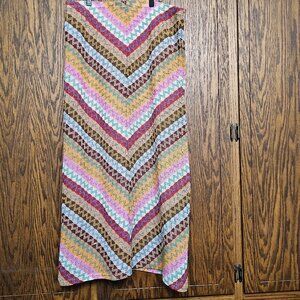 Boho long maxi skirt  Sam and Ty stretch lined size Large